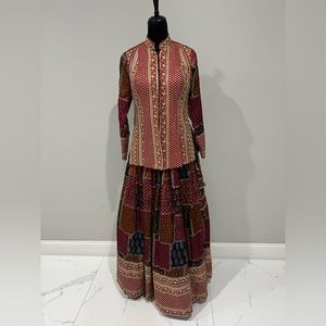 Gorgeous Multi color Indian Long sleeve Skirt Top